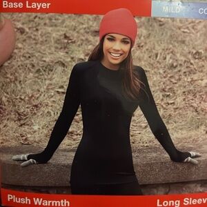 Cuddl Duds Black Long Sleeve Base Layer